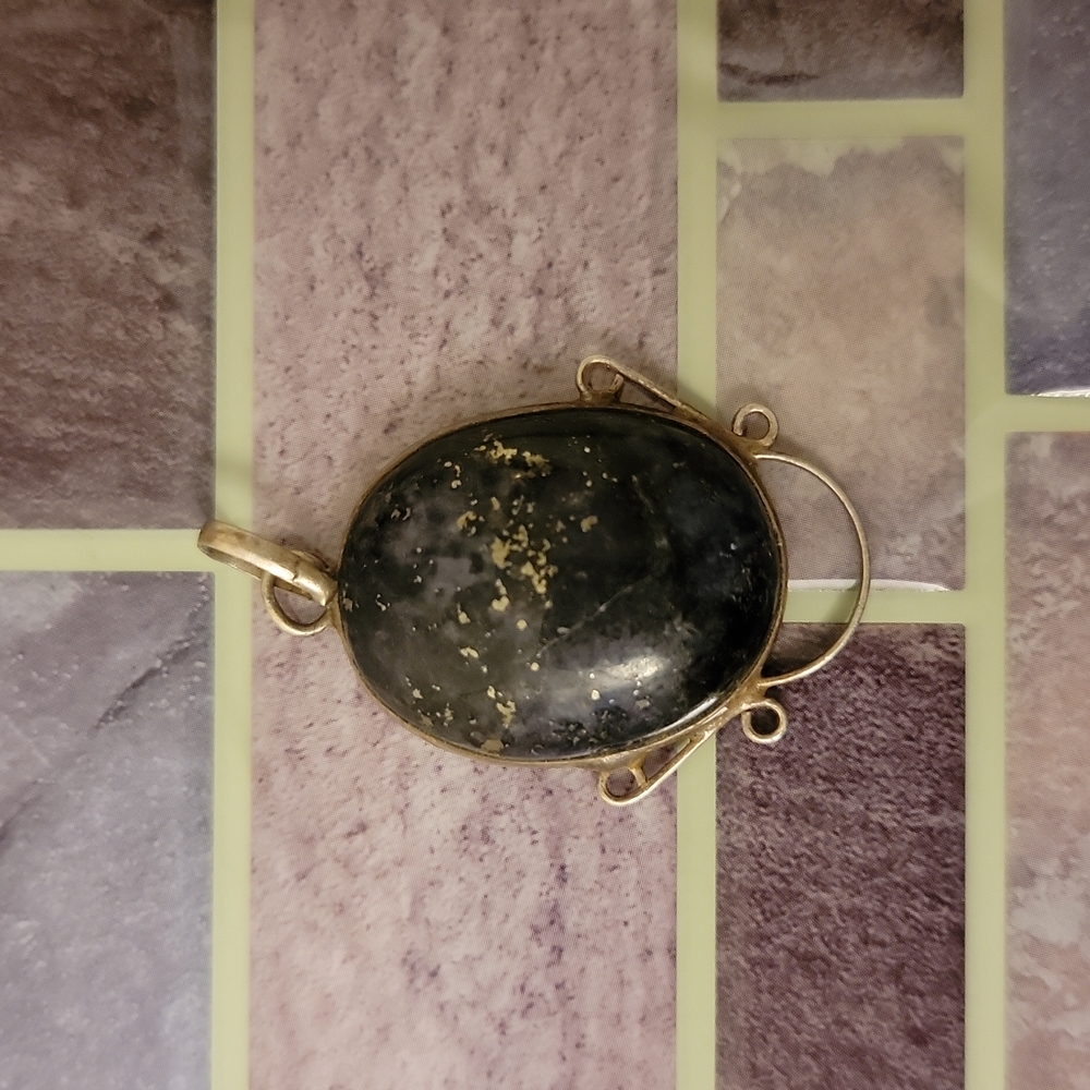 1920s Vintage Lapis Necklace Pendant